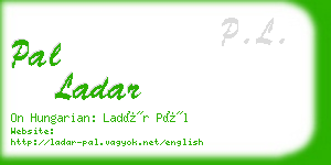 pal ladar business card